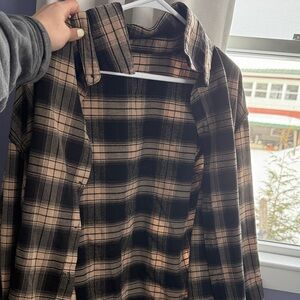 Plaid Button-Up Shirt